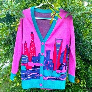 Women’s In The City Colove brand V Neck Cardigan size XS oversized Sweater